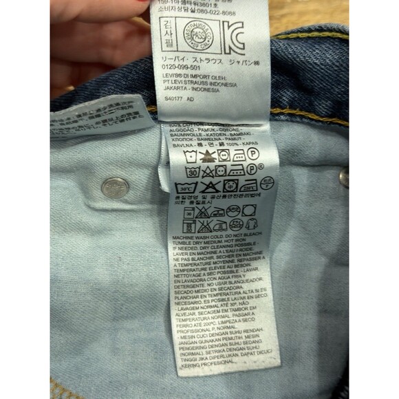 Levis 505 Jeans Mens 40x32 Fits (40x31) Medium Wash Straight Leg Stretch Denim - Picture 12 of 13